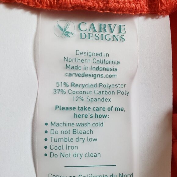 Carve Designs - Orange Shorts. Size XS - Picture 6 of 6